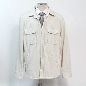 Save Khaki United Men's Jacket Solid Cotton Shacket Overshirt  Kent Collar XL